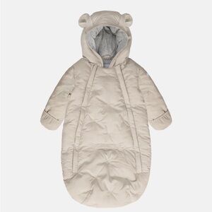 Cozy Cream Kids Jacket with Bear Ears